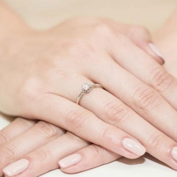 Inel Aur 9K cu Diamant Natural 0.15 ct - Img 8