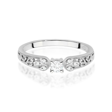 Inel Aur 9K cu Diamante de Laborator 0.13 ct - Img 6