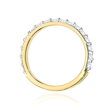 Inel Aur 9K cu Diamante de Laborator 0.34 ct - Img 3