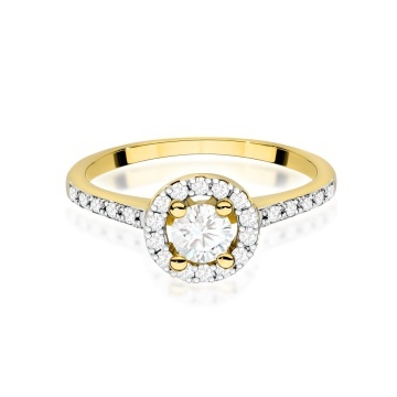 Inel Aur 9K cu Diamante de Laborator 0.52 ct - Img 2
