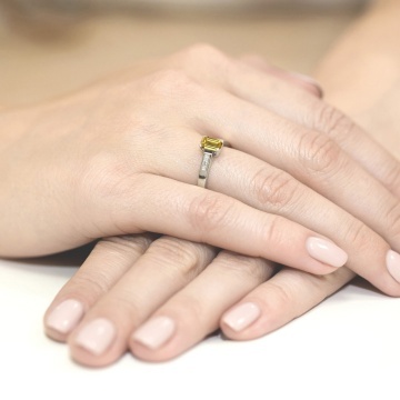 Inel Aur 9K cu Diamante de Laborator 0.54 ct - Img 8