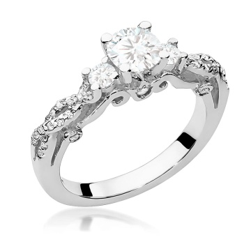 Inel Aur 9K cu Diamante de Laborator 1.04 ct - Img 5
