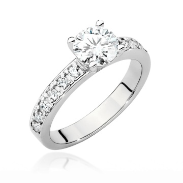 Inel Aur 9K cu Diamante de Laborator 1.24 ct - Img 4