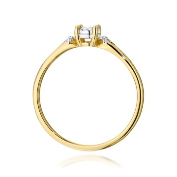 Inel Aur 9K cu Diamante Naturale 0.09 ct - Img 3