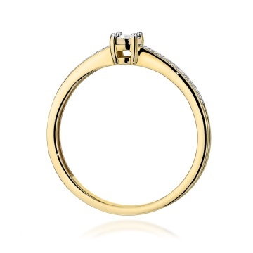 Inel Aur 9K cu Diamante Naturale 0.11 ct - Img 3