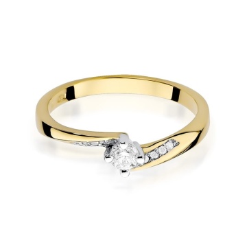 Inel Aur 9K cu Diamante Naturale 0.19 ct - Img 2