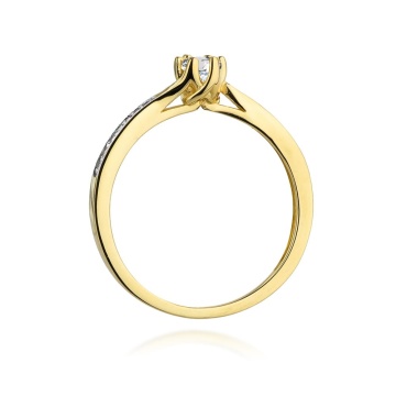 Inel Aur 9K cu Diamante Naturale 0.20 ct - Img 3