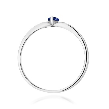 Inel Aur 9K cu Safir 0.30 ct si Diamante Naturale 0.04 ct - Img 7