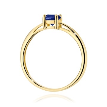 Inel Aur 9K cu Safir 0.50 ct - Img 3