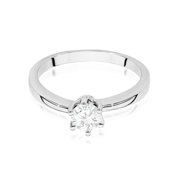 Inel Aur 9K cu Safir Alb 0.50 ct - Img 6