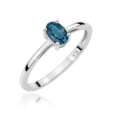 Inel Aur 9K cu Topaz London Blue 0.50 ct - Img 5