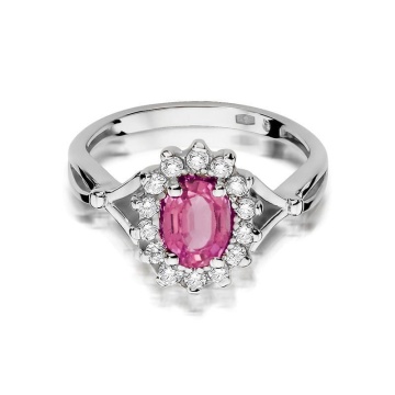 Inel Aur 9K cu Topaz Roz 0.50 ct si Diamante Naturale 0.28 ct - Img 6