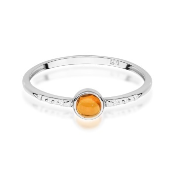 Inel Aur 9K cu Yellow Tourmaline 0.30 ct si Diamante Naturale 0.03 ct - Img 6
