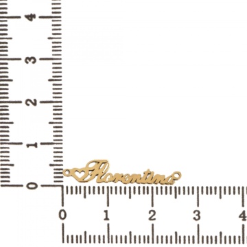 Link din aur 14k - pentru bratara - nume Florentina