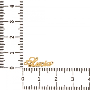 Link din aur 14k - pentru bratara - nume Lucia