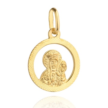 Medalion Aur 14k cu Fecioara Maria si Iisus Hristos - Img 2