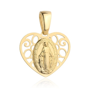Medalion Aur 14K cu Inimă Decupată - Img 2