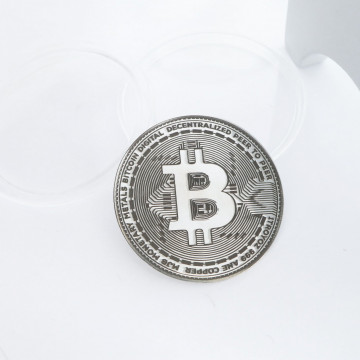 Moneda Bitcoin 3cm din Argint 925 personalizabila - Img 3