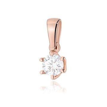Pandantiv Aur 14K cu Diamant de Laborator 0.40 ct - Img 4