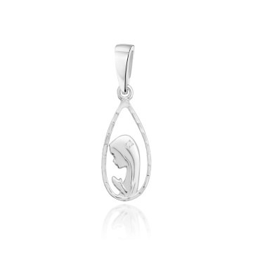 Pandantiv Aur 14K cu Diamant Natural 0.01 ct - Img 3