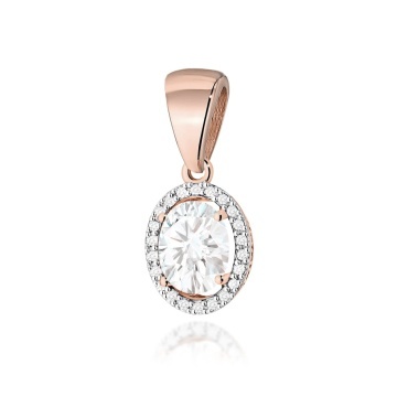 Pandantiv Aur 14K cu Diamante de Laborator 2.11 ct - Img 3
