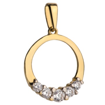 Pandantiv Aur 14k cu Zirconii Albe - Img 2