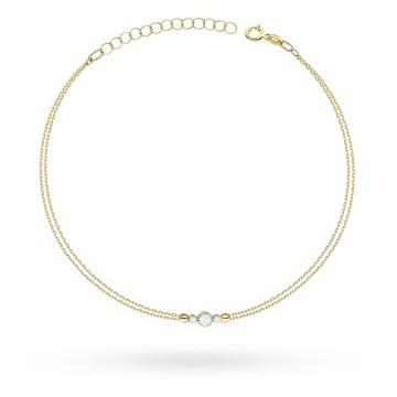 Bratara Aur 14K cu Diamante Naturale 0.13 ct