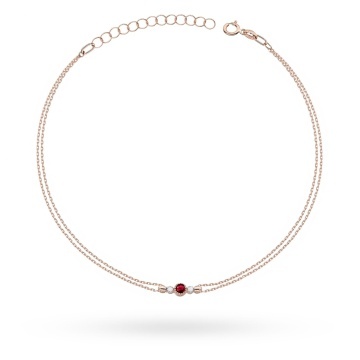 Bratara Aur 14K cu Rubin 0.15 ct si Diamante Naturale 0.03 ct - Img 6