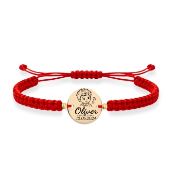 Brățară Sweet Boy cu Bănuț de 14mm din Aur 14K - Img 3