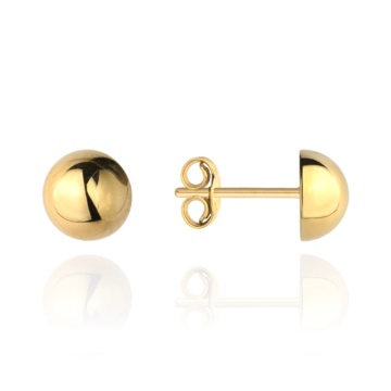 Cercei Aur 14k cu Bilute 6 mm - Img 2