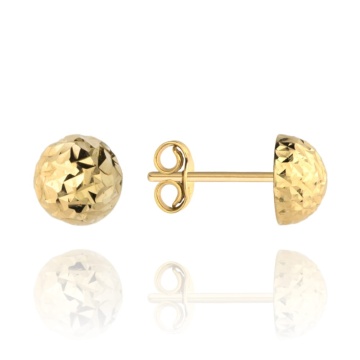 Cercei Aur 14k cu Bilute 8 mm - Img 2