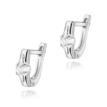 Cercei Aur 14K cu Diamant Natural 0.04 ct - Img 6