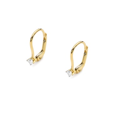 Cercei Aur 14K cu Diamant Natural 0.07 ct - Img 2