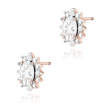 Cercei Aur 14K cu Diamante de Laborator 0.54 ct Filet cu Protectie - Img 3