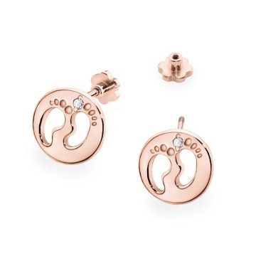 Cercei Aur 14K cu Diamante Naturale 0.01 ct Filet cu Protectie - Img 4