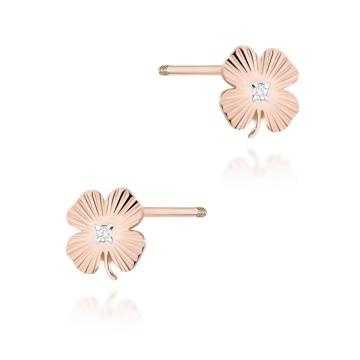 Cercei Aur 14K cu Diamante Naturale 0.01 ct Filet cu Protectie - Img 7