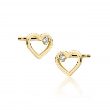 Cercei Aur 14K cu Diamante Naturale 0.01 ct