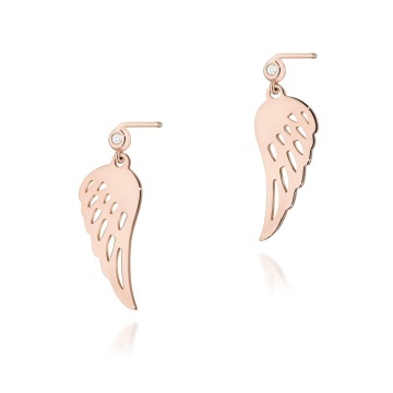 Cercei Aur 14K cu Diamante Naturale 0.03 ct Filet cu Protectie - Img 5