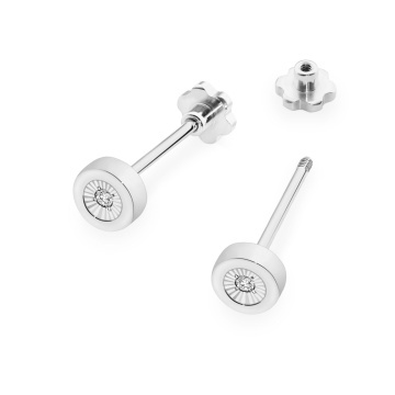 Cercei Aur 14K cu Diamante Naturale 0.03 ct Filet cu Protectie - Img 5