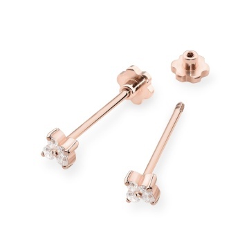 Cercei Aur 14K cu Diamante Naturale 0.12 ct Filet cu Protectie - Img 6