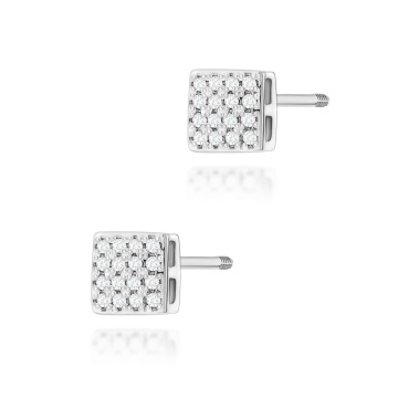 Cercei Aur 14K cu Diamante Naturale 0.16 ct Filet cu Protectie - Img 5