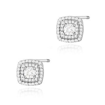 Cercei Aur 14K cu Diamante Naturale 0.70 ct Filet cu Protectie - Img 6