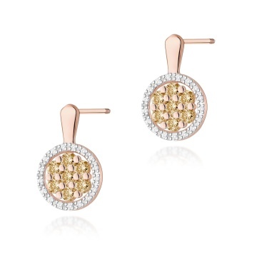 Cercei Aur 14K cu Diamante Naturale 0.87 ct Filet cu Protectie - Img 4