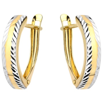 Cercei Aur 14k cu Model Neted si Ajurat - Img 2