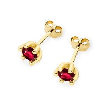Cercei Aur 14K cu Rubin 0.30 ct - Img 2