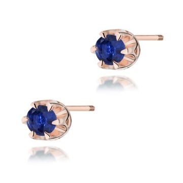 Cercei Aur 14K cu Safir 0.15 ct Filet cu Protectie - Img 3