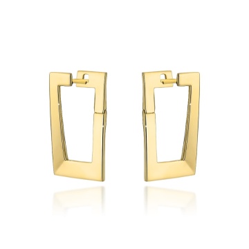 Cercei Aur 14K Eleganți Dreptunghiulari Mici