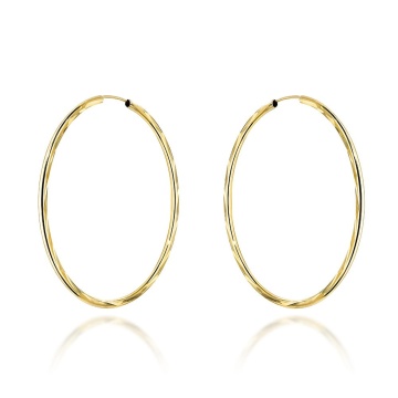 Cercei cerc cu diamante super usoare, 4cm