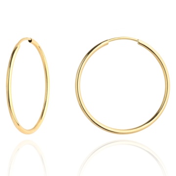 Cercei Creole Aur 14k, 5 cm - Img 3