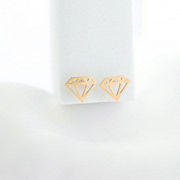 Cercei Diamond Shape din AUR 14K - Img 2